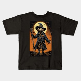 Trick or Treat Scarecrow Kid Kids T-Shirt